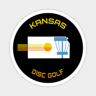 Kansas Disc Golf - State Shape Light Magnet